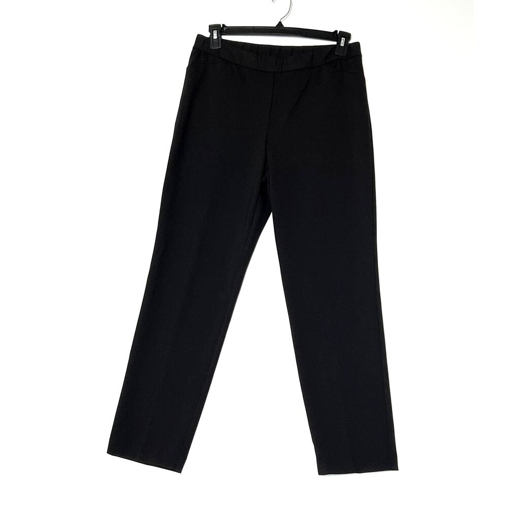 J. Jill Ponte Slim Leg Pants Pockets Pull On Espresso Dark Brown Womens Medium